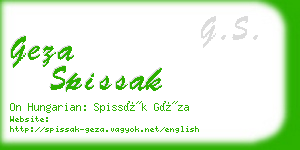 geza spissak business card